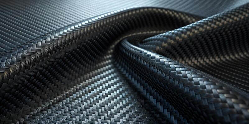 Close up on carbon fiber weave.